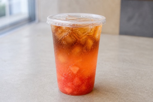 Photorealistic watermelon black tea sparkling drink P09 food image by VDAMO