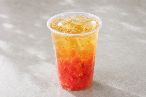 Photorealistic watermelon osmanthus oolong fresh fruit tea P10 food image by VDAMO