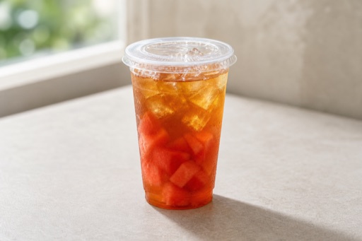 Photorealistic watermelon pu er tea fresh fruit tea P01 food image by VDAMO