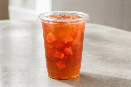 Photorealistic watermelon pu er tea fresh fruit tea P03 food image by VDAMO
