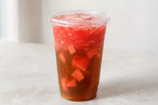 Photorealistic watermelon pu er tea smoothie P09 food image by VDAMO