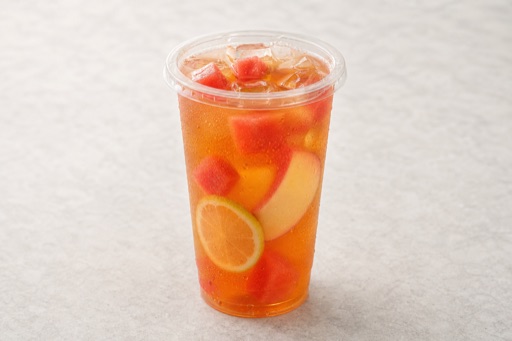 Photorealistic watermelon white peach oolong lemon tea P09 food image by VDAMO