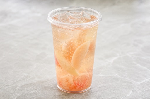 Photorealistic white peach sparkling drink P07 food image by VDAMO