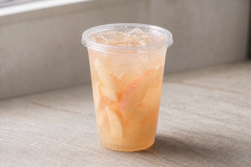 Photorealistic white peach sparkling drink P08 food image by VDAMO