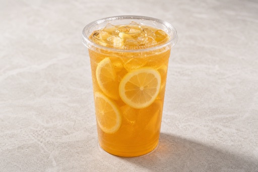 Photorealistic yellow lemon iced tea P04 food image by VDAMO