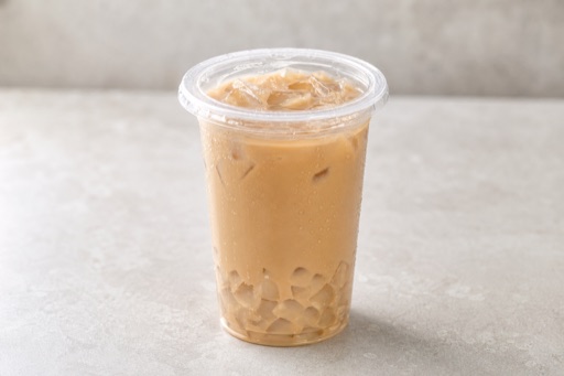 Photorealistic agar pearls oolong milk tea P03 food image by VDAMO