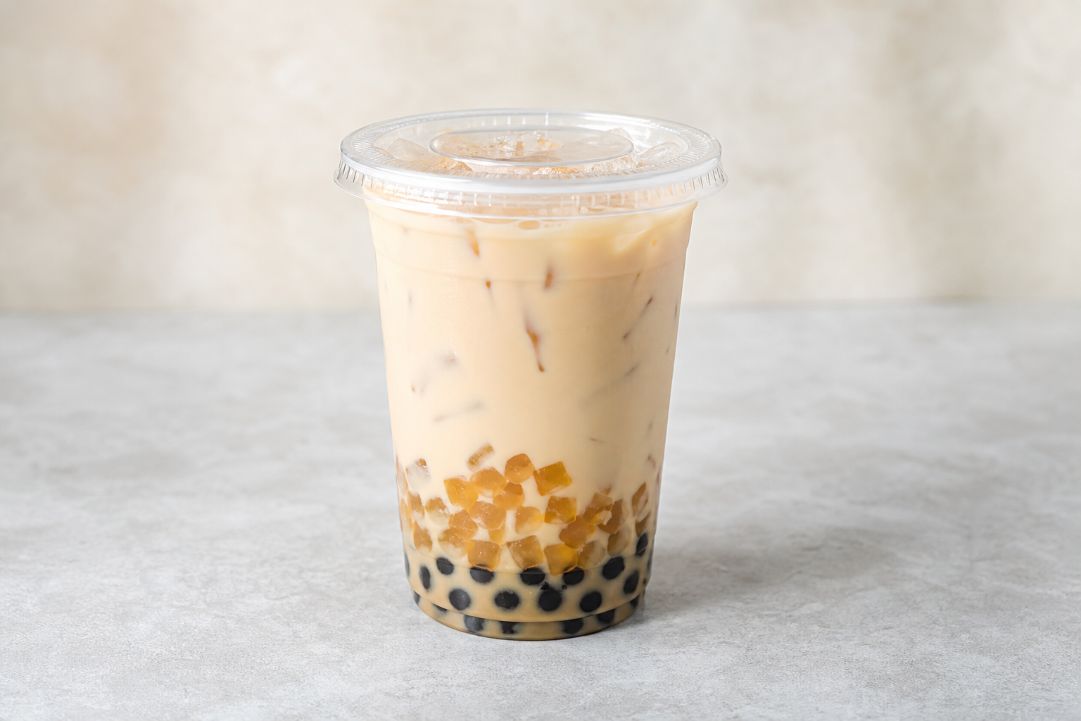 agar pearls pearl milk tea P05 — China dish
