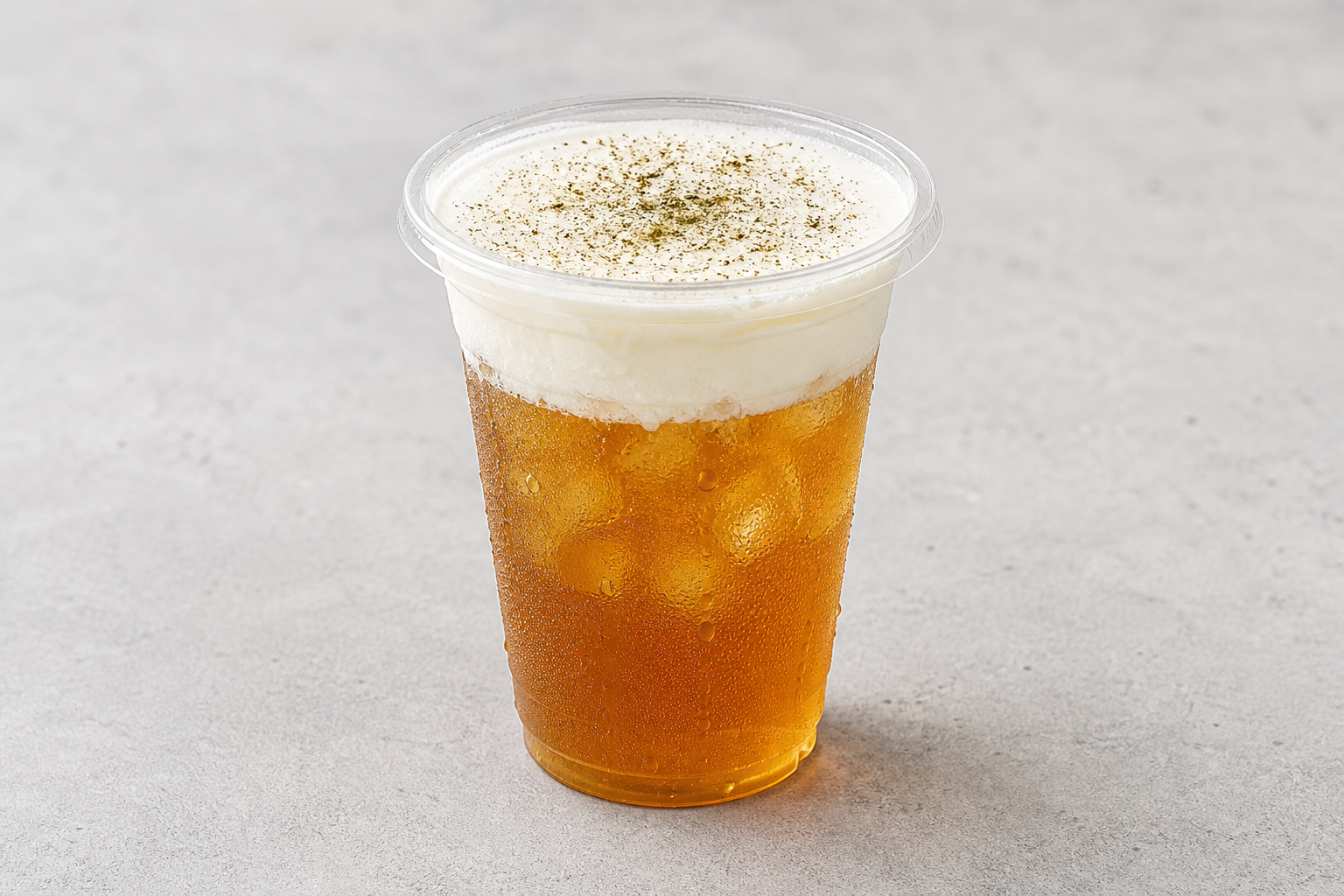 Photorealistic bamboo oolong tea cream cheese tea P04 food image by VDAMO