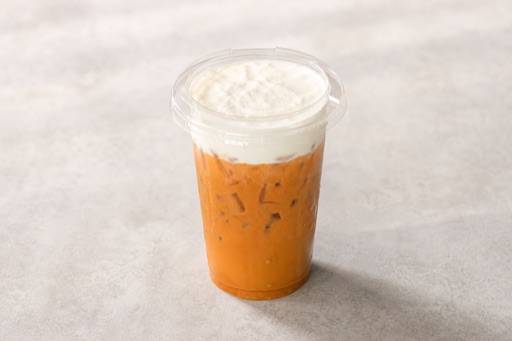 Photorealistic black tea cream cheese tea P10 food image by VDAMO