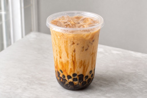 boba pearls brown sugar milk tea P01 — China dish