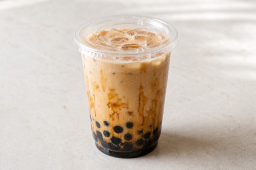 boba pearls brown sugar milk tea P05 — China dish