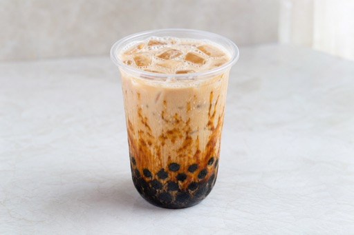 boba pearls brown sugar milk tea P07 — China dish