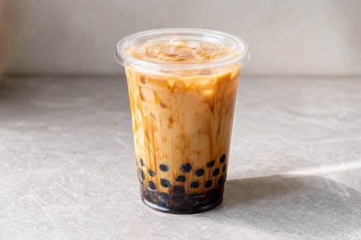 boba pearls brown sugar milk tea P10 — China dish