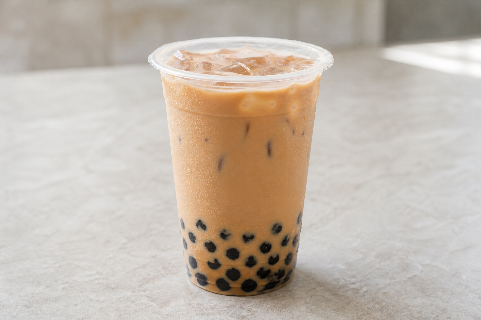 boba pearls oolong milk tea P02 — China dish
