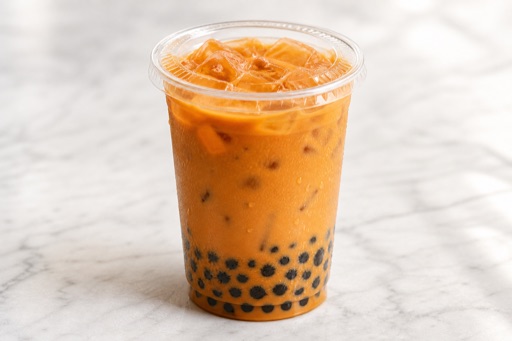 Photorealistic boba Thai milk tea P04 food image by VDAMO