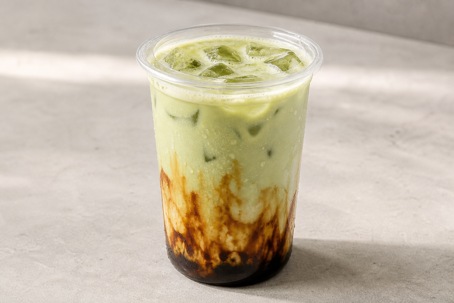brown sugar jasmine milk green tea P06 — China dish
