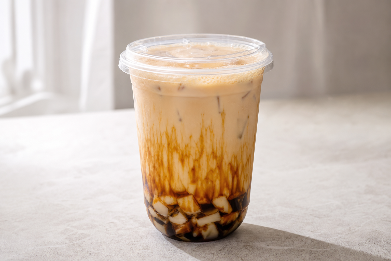 mochi brown sugar milk tea P08 — China dish