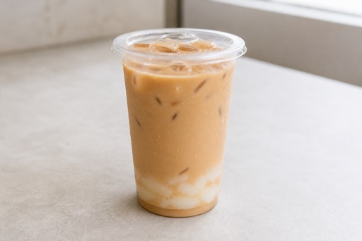 Photorealistic mochi oolong milk tea P03 food image by VDAMO