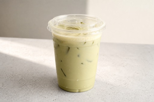 oat milk jasmine milk green tea P08 — China dish