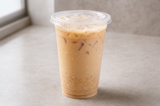 Photorealistic oats oolong milk tea P01 food image by VDAMO