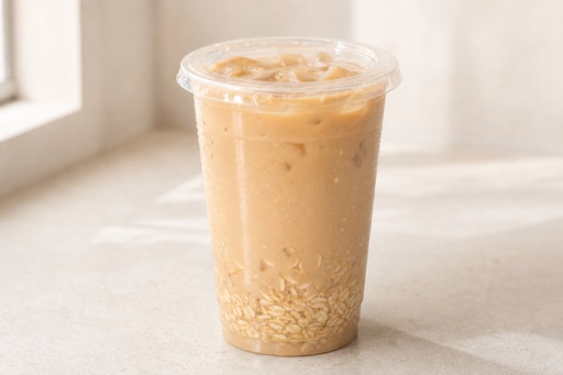 Photorealistic oats oolong milk tea P09 food image by VDAMO