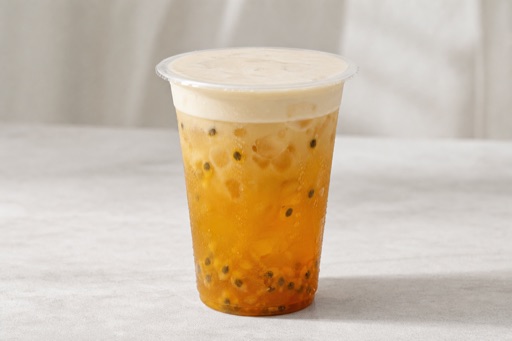 passion fruit osmanthus oolong cheese foam tea P02 — China dish