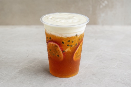 passion fruit pu er tea cheese foam tea P04 — China dish