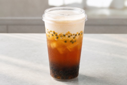 passion fruit pu er tea cheese foam tea P05 — China dish