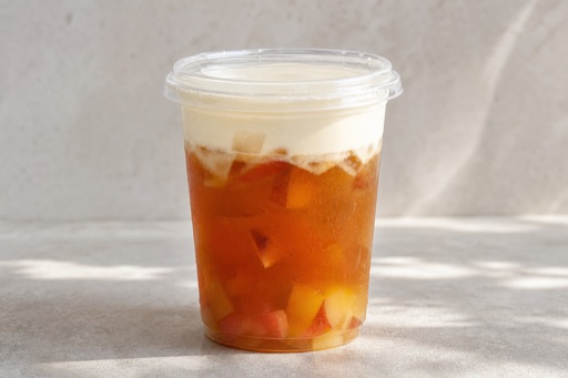 peach pu er tea cheese foam tea P06 — China dish