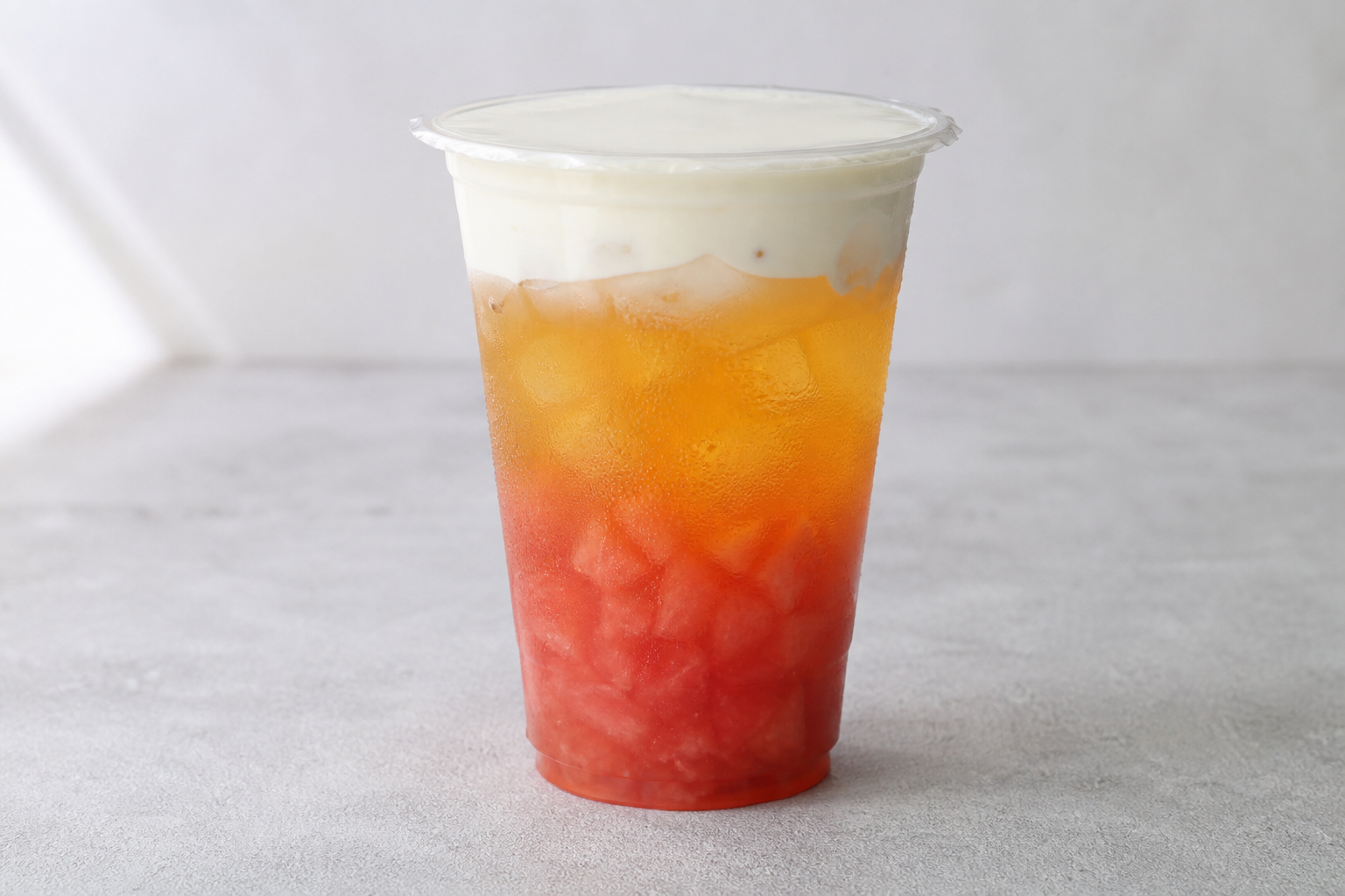 watermelon four seasons oolong cheese foam tea P09 — China dish