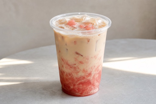 watermelon four seasons oolong fresh milk tea P06 — China dish