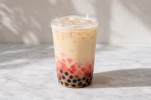 watermelon four seasons oolong rich milk tea P05 — China dish