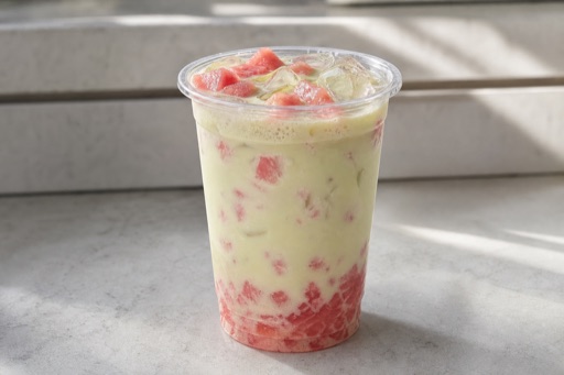 watermelon jasmine green tea fresh milk tea P04 — China dish