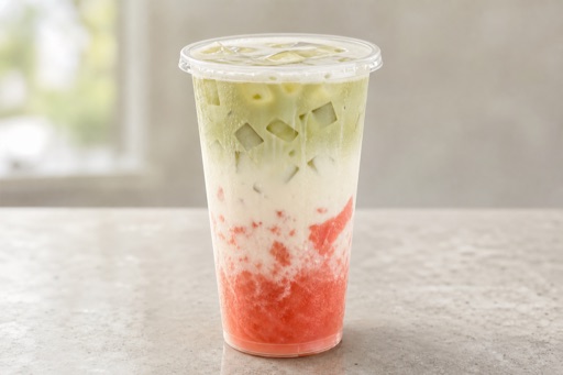 watermelon jasmine green tea rich milk tea P07 — China dish