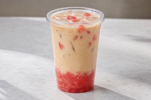 Photorealistic watermelon oolong milk tea P10 food image by VDAMO