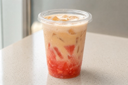 watermelon oolong tea fresh milk tea P04 — China dish