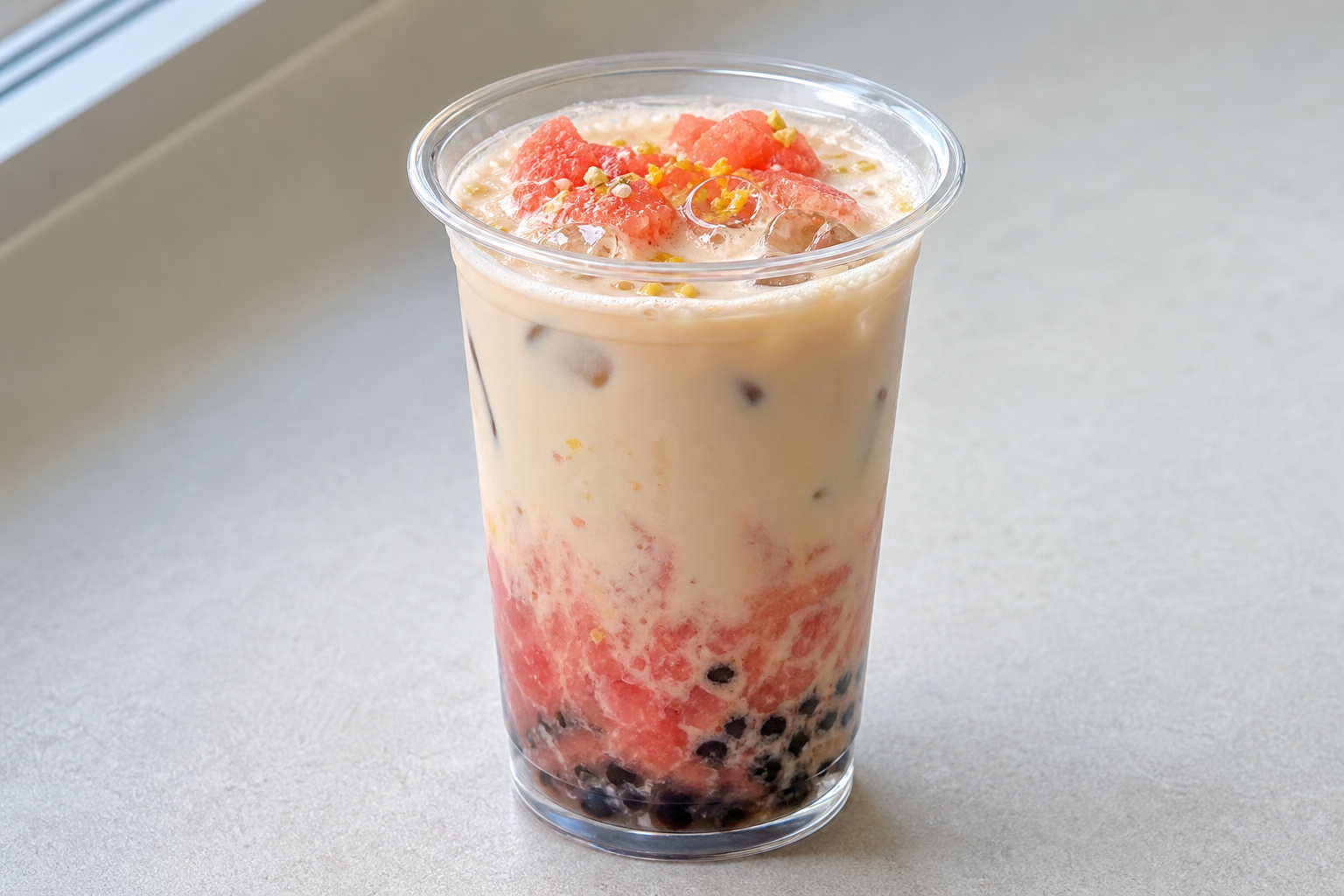 watermelon osmanthus oolong rich milk tea P05 — China dish