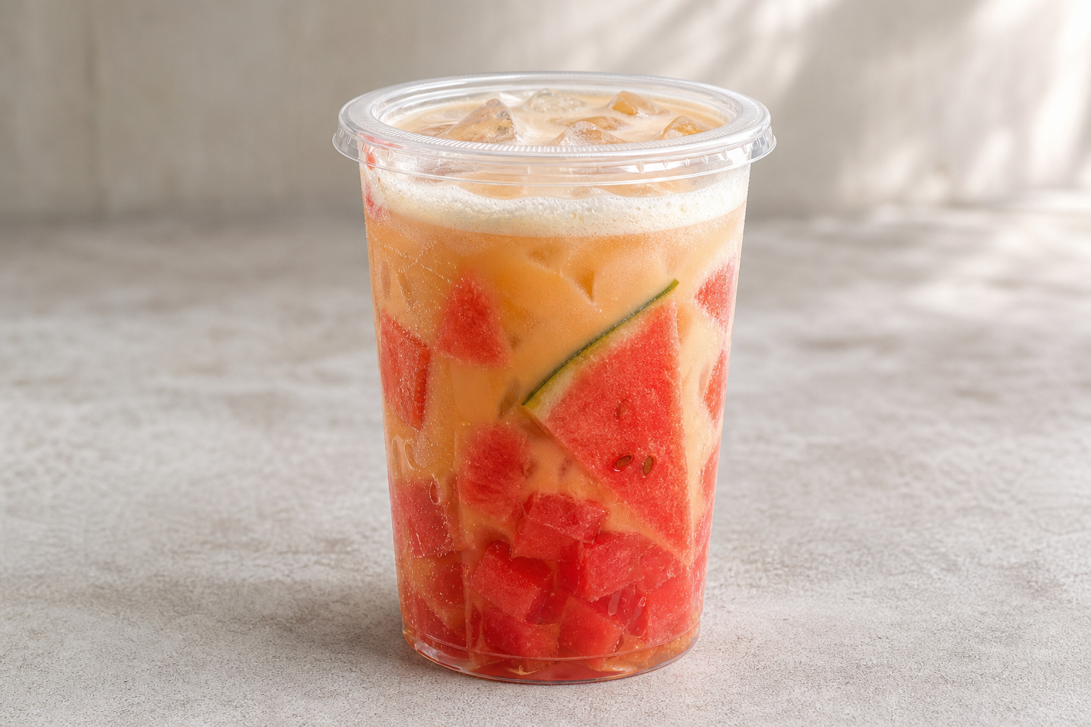 watermelon pu er tea fresh milk tea P04 — China dish