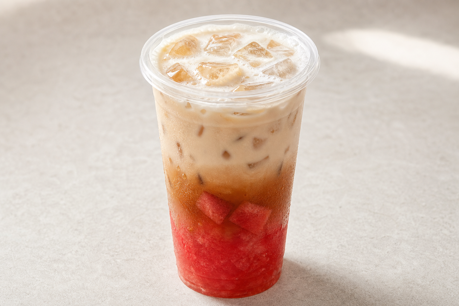 watermelon pu er tea fresh milk tea P07 — China dish
