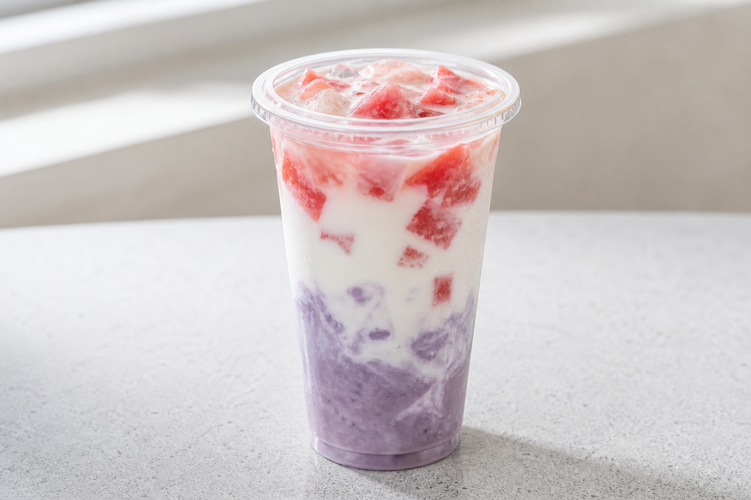 watermelon taro fresh milk P04 — China dish