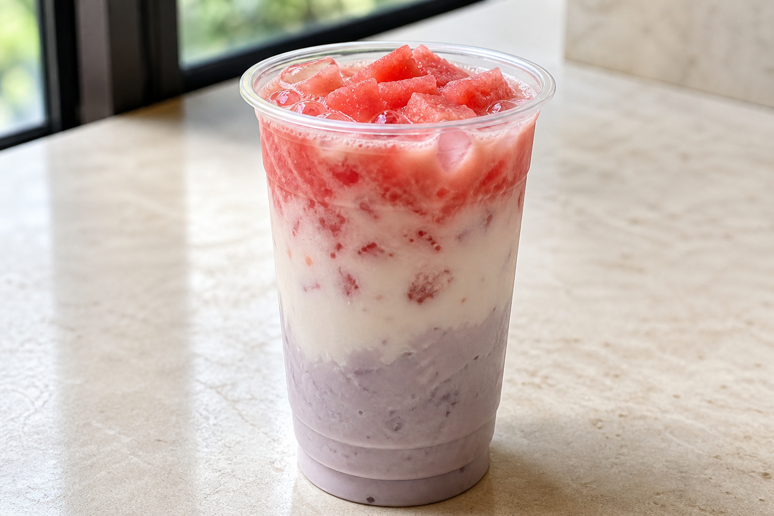watermelon taro fresh milk P09 — China dish