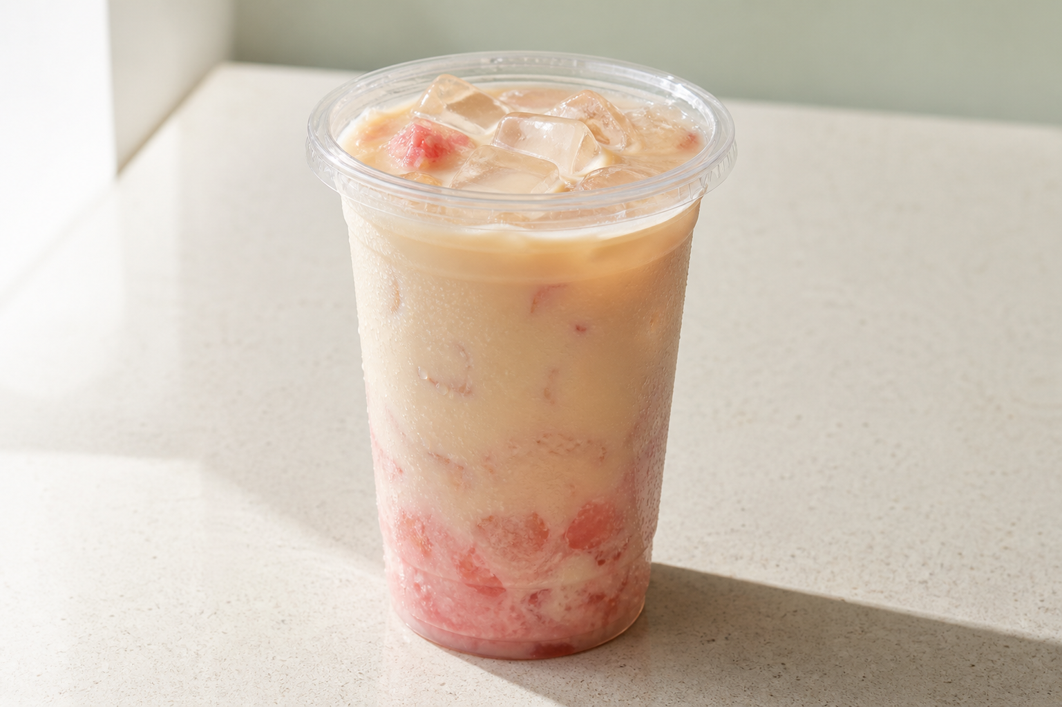 watermelon white peach oolong fresh milk tea P09 — China dish
