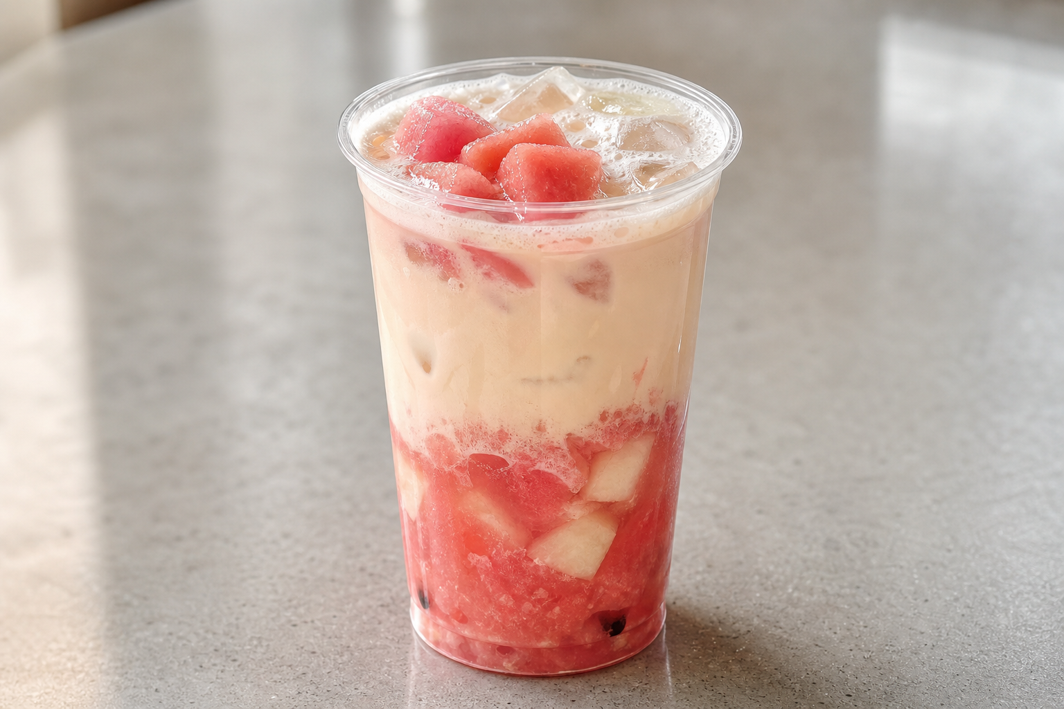 watermelon white peach oolong rich milk tea P04 — China dish