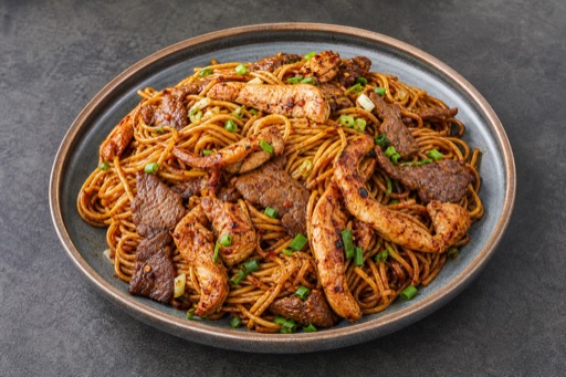 Photorealistic CN Grilled chicken meal noodle-shop P10 food image by VDAMO