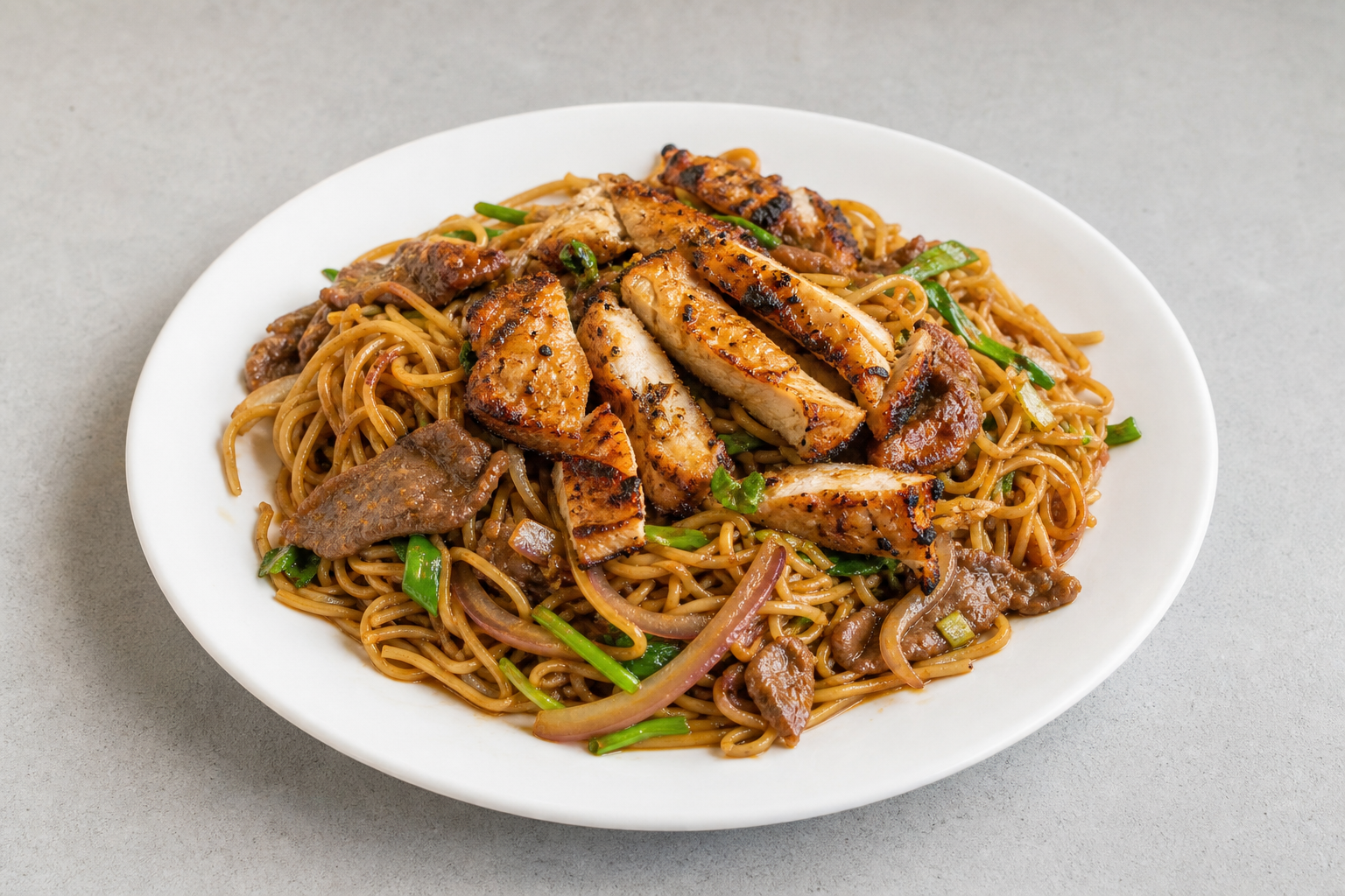 CN Grilled chicken meal noodle-shop P01 — China dish