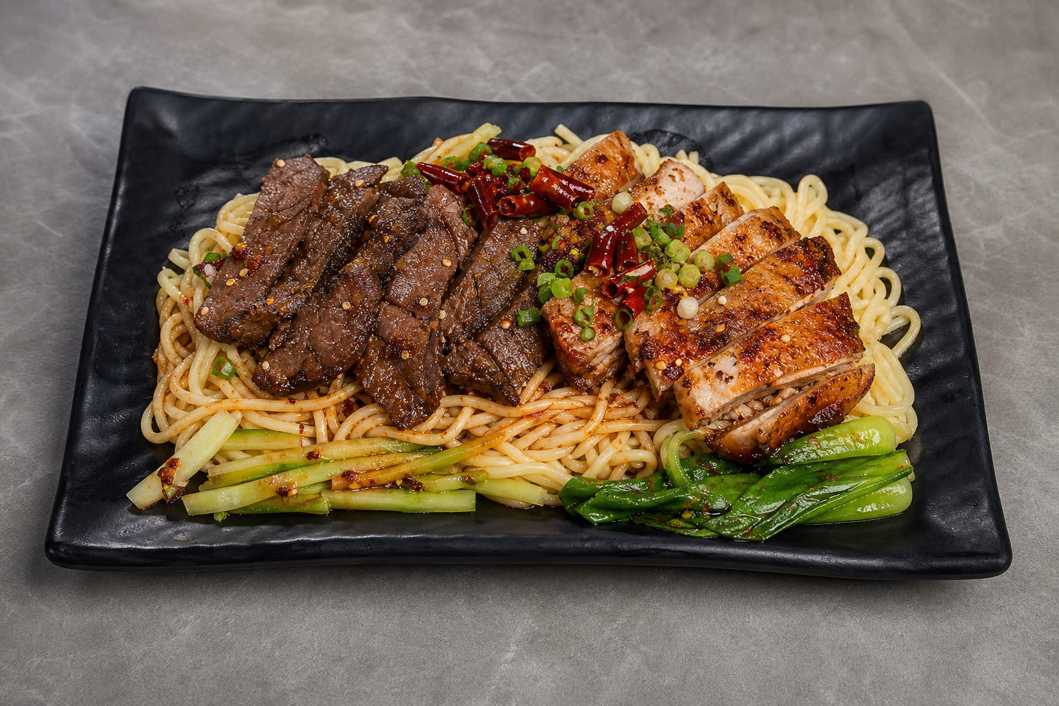 CN Grilled chicken meal noodle-shop P02 — China dish