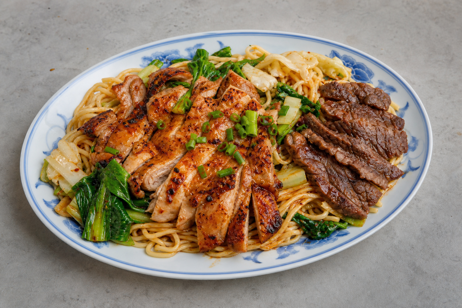 CN Grilled chicken meal noodle-shop P03 — China dish
