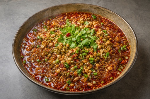 Fideos de vidrio picantes y ácidos P10 — China plato
