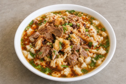Northwest Chinese hot oil paomo bread soup P01 — China dish