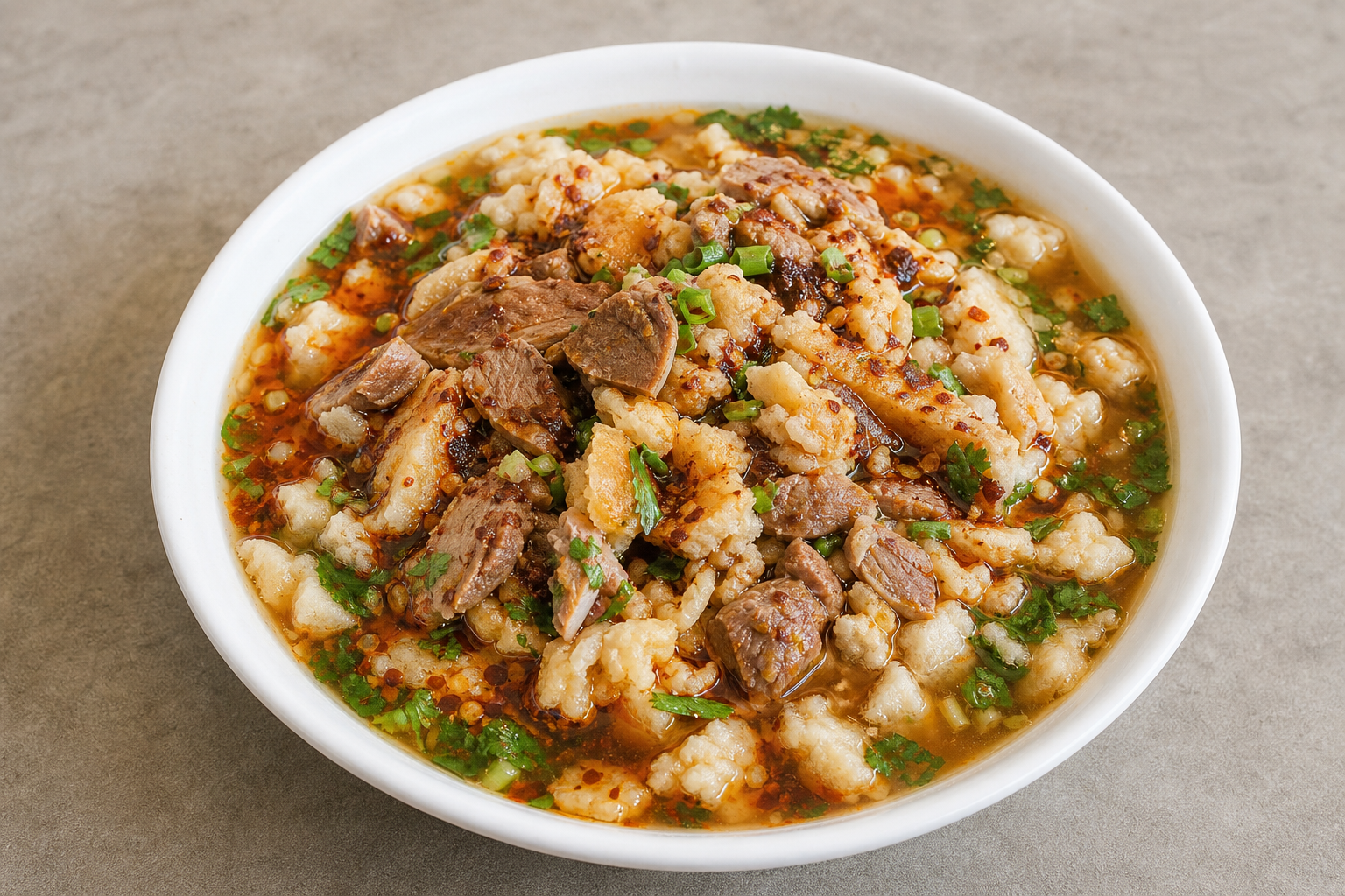 Northwest Chinese hot oil paomo bread soup P01 — China dish